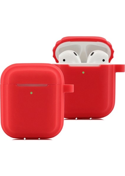 Airpods Için 1/2 (Kırmızı) Kulaklık Yumuşak Silikon Kılıf (Kırmızı) (Yurt Dışından)