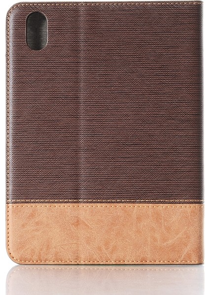 iPad Mini 6 Için Çapraz Koyun Derisi Dokulu Deri Kılıf (Yurt Dışından) modelleri