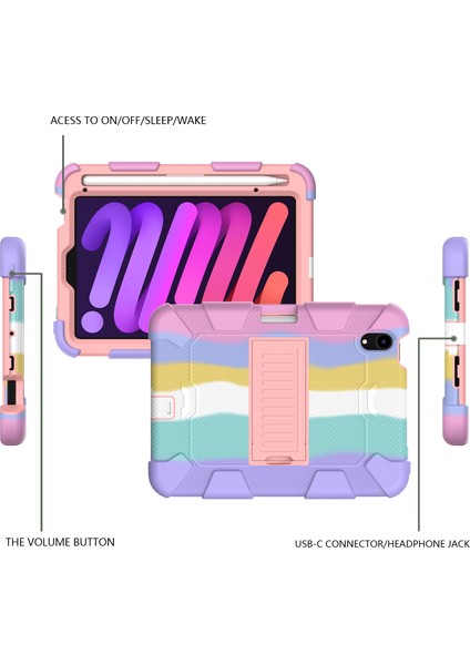 iPad Mini 2024 / Mini 6 Için Silikon + Pc Kılıfı (Yurt Dışından)