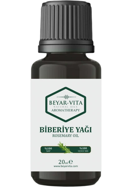 Beyar Vita Biberiye Yağı 20 Ml,(Uçucu Biberiye Yağı, Saf ve  Karışımsız)