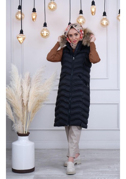 Womanıa Wavy Vest Yelek 18250 Siyah