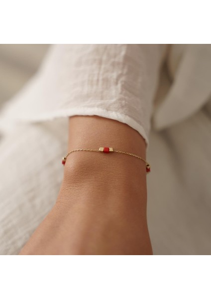 Küplü Kırmızı Altın Bileklik fiyatları