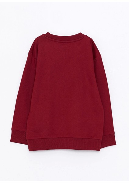 Lcw Kids Bordo Bisiklet Yaka Baskılı Uzun Kollu Erkek Çocuk Sweatshirt fiyatları