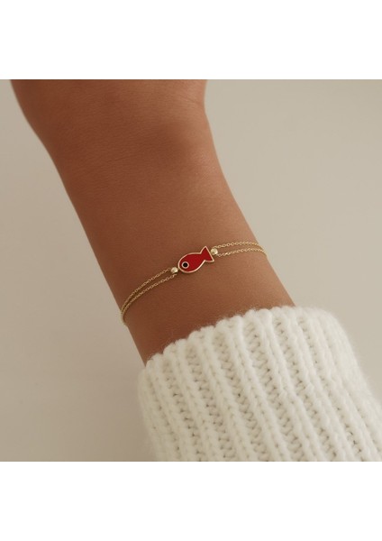 Kırmızı Balık Altın Bileklik