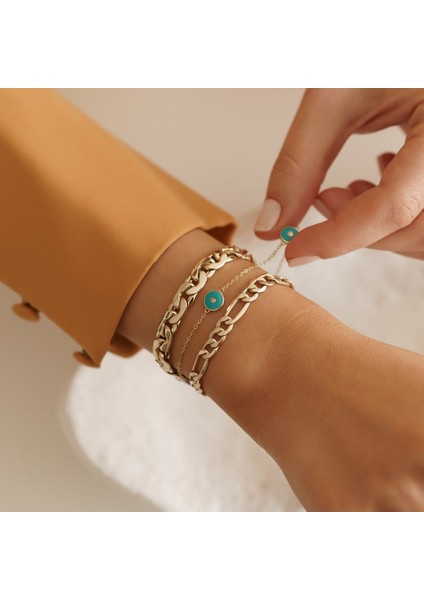 Mineli Üç Göz Altın Bileklik fiyatları