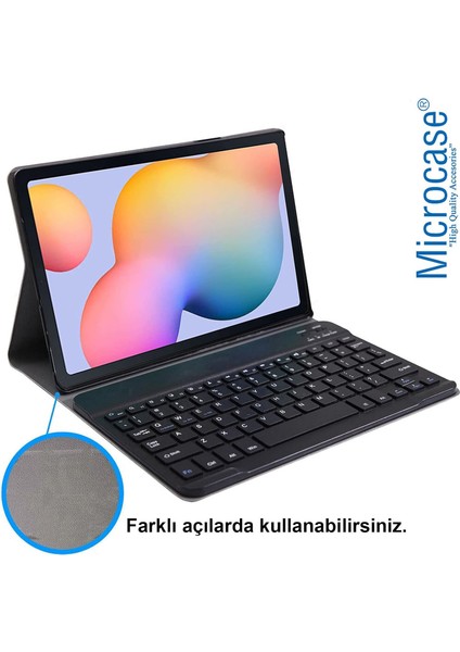 Samsung Tab S10 Ultra 14.6 Inch Tablet Uyumlu Bluetooth Klavyeli Standlı Kılıf - BKK16