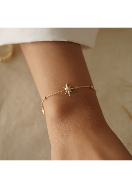 Dizi Kutup Yıldızı Altın Bileklik