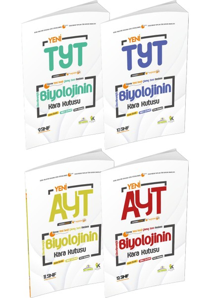 YKS-TYT-AYT Biyolojinin Kara Kutusu ÖSYM Çıkmış Soru Bankası 4'lü Set Konu Özetli Dijital Çözümlü