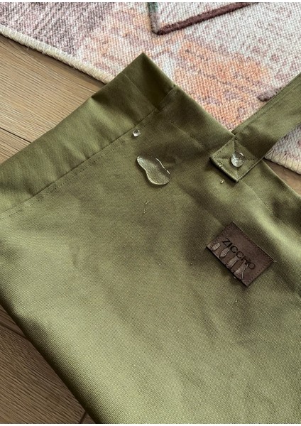 Haki Cepli Shopper Kanvas Çanta
