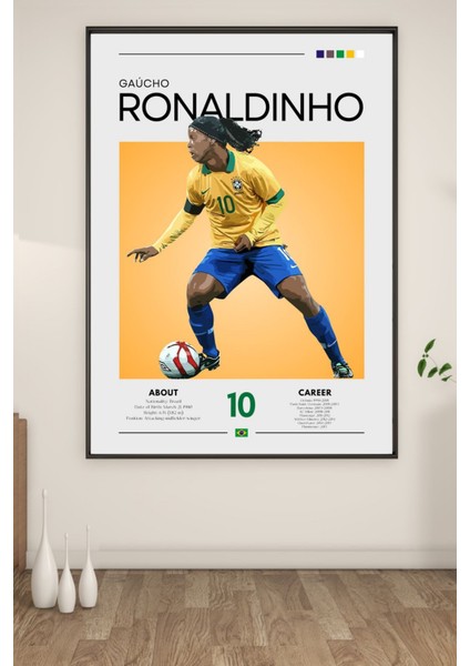 A3 Ronaldınho Baskılı Poster