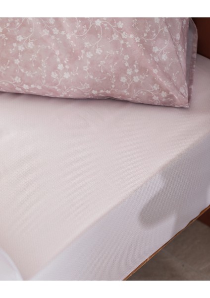 Fiance Tek Kişilik Pamuk Ranforce Baskılı Nevresim Takımı - Pudra