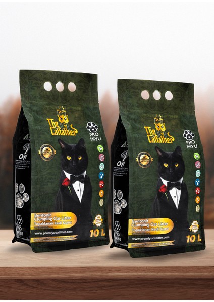 2X10 Litre Aloe Vera Kokulu Doğal Bentonit Kedi Kumu Premium Cat Litter Tozsuz ve Süper Topaklanan
