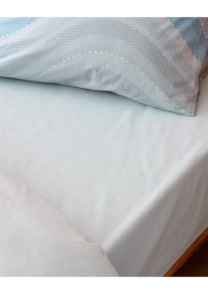 Suivre King Size %100 Pamuk Ranforce Baskılı Nevresim Takımı - Turkuaz fırsatları