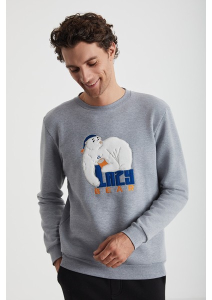 Lazy Nakışlı Erkek Pijama Sweatshirt fiyatları