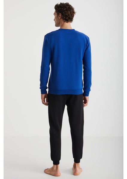 Time Saat Nakışlı Pijama Sweatshirt