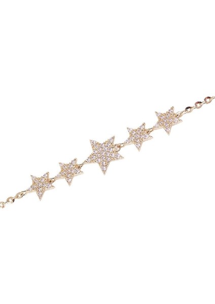 Taşlı Yıldız Seli Altın Bileklik fırsatları