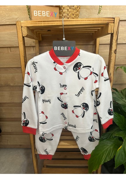 Penguen Desenli Bebek Pijama Takımı