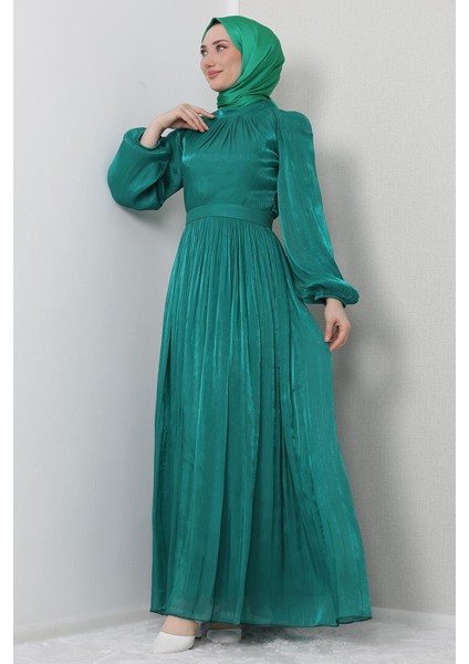 Biray Tesettür Elbise Yeşil modelleri