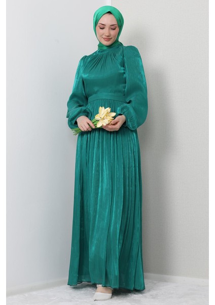 Biray Tesettür Elbise Yeşil fırsatları