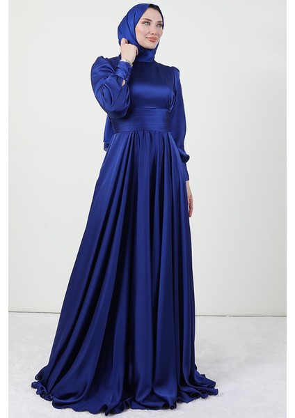 Beli Pileli Saten Abiye Saks modelleri