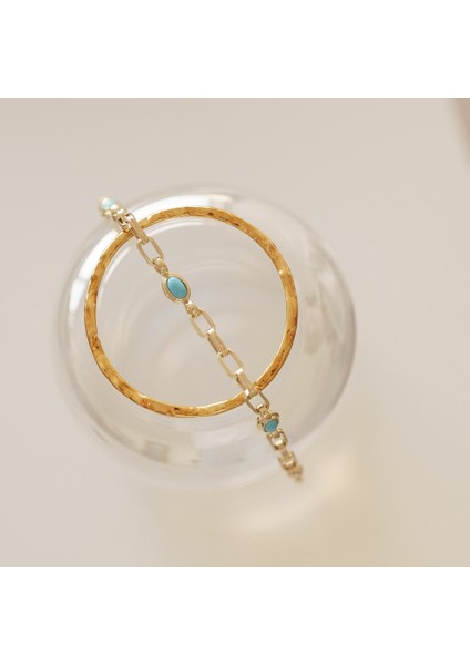 Firuze Taşlı Ataş Altın Bileklik