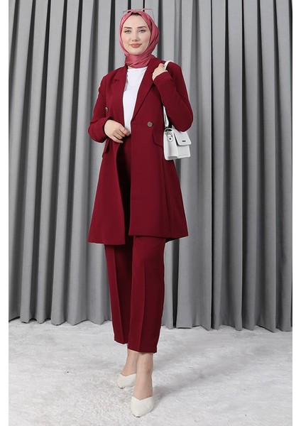 Blazer Ceket Takım Vişne fırsatları