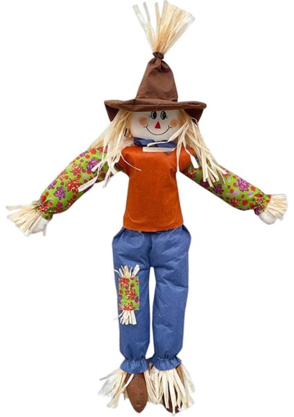 Sonbahar Hasadı Korkuluk Dekoru Ayaklı Korkuluk 47.24 Inç Açı Cadılar I Çocuğu (Yurt Dışından)