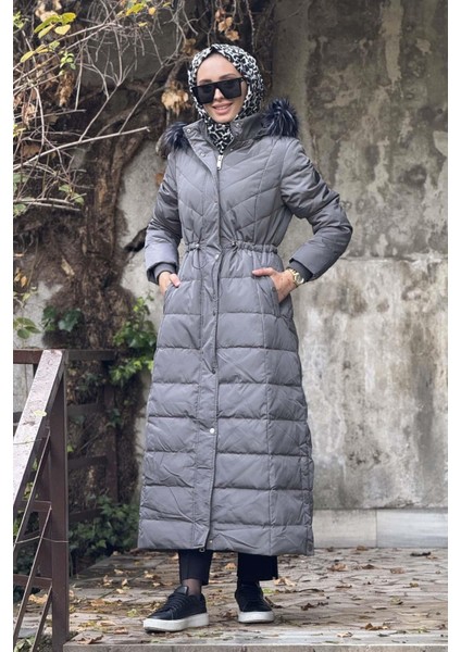 Kaz Tüyü Mont KA-A23-27007 Füme