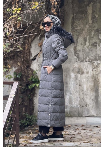 Kaz Tüyü Mont KA-A23-27007 Füme fiyatları