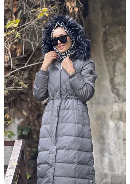 Kaz Tüyü Mont KA-A23-27007 Füme modelleri