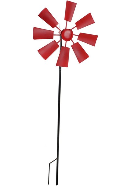 Metal Yel Değirmeni Yakalayıcı Oyuncakları, Kazığı Çim Yel Değirmenleri Dekoratif Kırmızı (Yurt Dışından) fırsatları