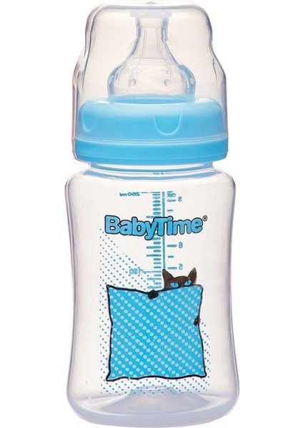 Baby Time BT075 Silikon Uçlu Geniş Ağız Biberon 250 ml