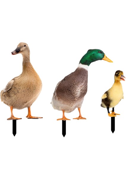 3 Ördek Heykeli Kazık Süslemeleri Açı Ördek (Yurt Dışından) indirimleri