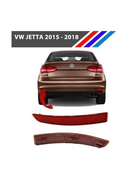 Vw Jetta Arka Tampon Reflektörü Sol Taraf Sürücü Tarafı 2015 - 2018 5C6945105B M3721B
