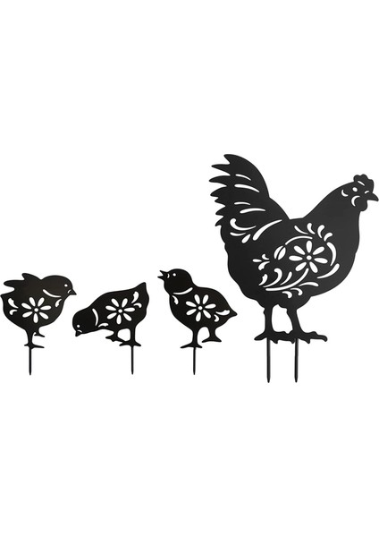 4 Tavuk Heykeli Canlı Heykeli Çim Patio Açı Için (Yurt Dışından) fırsatları