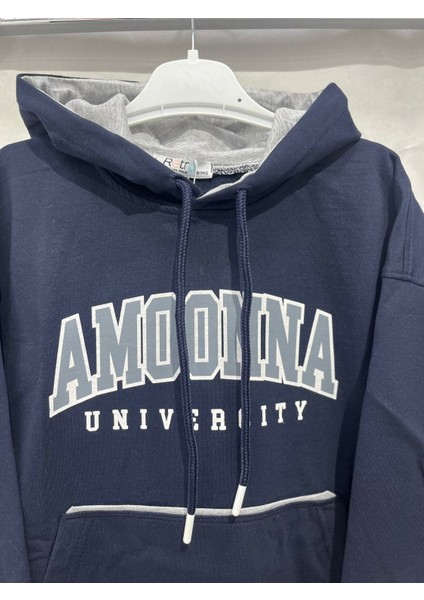 Uğurböceğiçocuk Amoonna Yazı Baskılı Kapuşonlu Sweat 42491 fiyatları