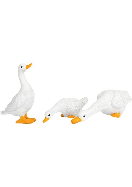 3 Ördek Heykeli Reçine Ördek Figürleri Ördek Heykel Heykeli (Yurt Dışından)