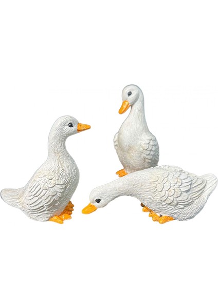 3x Dekor Heykelleri Minyatür Dekorasyonları Ördek Figürleri (Yurt Dışından) fırsatları