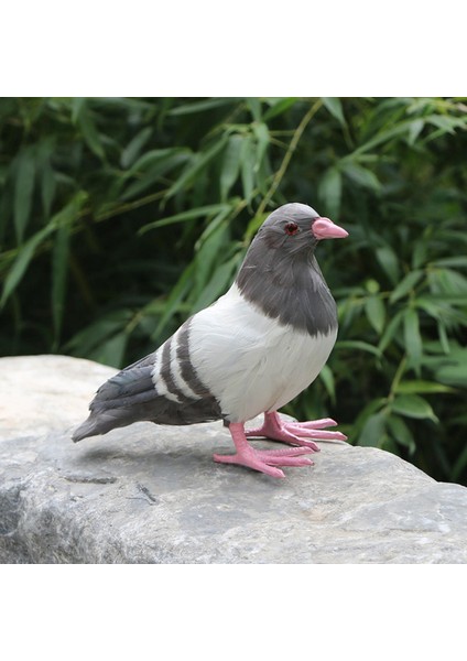 Simülasyon Güvercin Heykeli Dekor Canlı Icı El I Heykelleri Ayakta Gri (Yurt Dışından) indirimleri