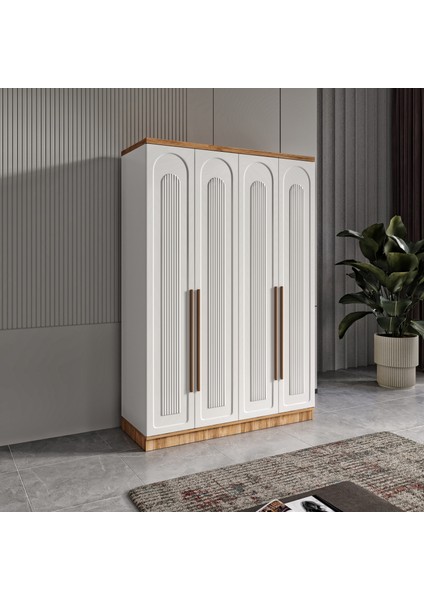 Flora 4 Kapaklı Komple Mdf Gardırop