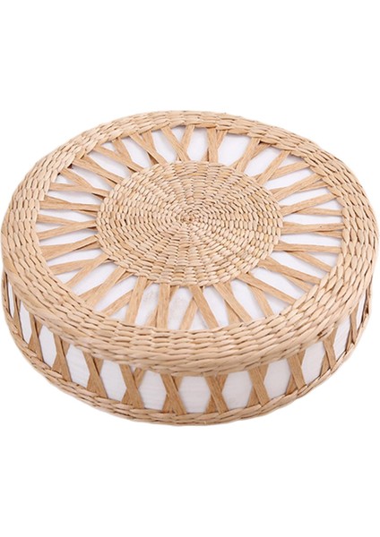 Japon Ik Tatami Mat Dokuma Hasır Kamış El Yapımı Rattan Kowtow Futon Oturma Iğı Veranda Balkon Matı Odası Dekoru, 36X9CM (Yurt Dışından)