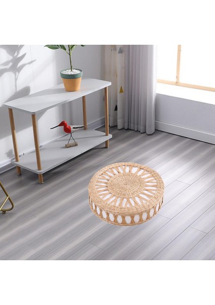 Japon Ik Tatami Mat Dokuma Hasır Kamış El Yapımı Rattan Kowtow Futon Oturma Iğı Veranda Balkon Matı Odası Dekoru, 36X9CM (Yurt Dışından)