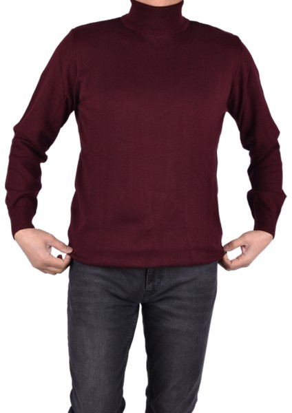 RYM-2110 Tam Balıkçı Kazak/bordo/xl