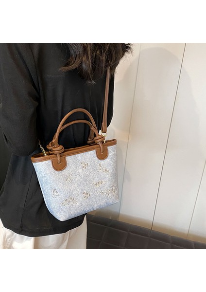 Denim Omuz Crossbody Çanta (Yurt Dışından) fırsatları