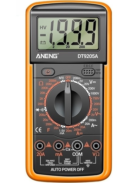 Çin Doğrudan Posta Yüksek Hassasiyetli Evrensel Metre Dijital Sayaç Ölçümü Dc Voltaj ve Akım Ölçer (Yurt Dışından)