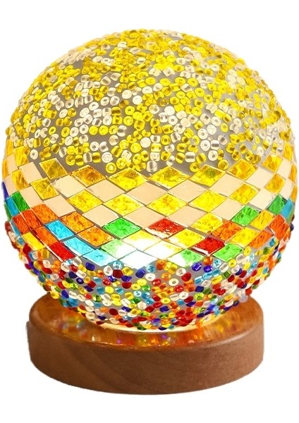 Barok Gece Lambası Romantik ve Özgür Bohem Yaratıcı Şarj Masa Lambası Dekoratif Cam Lamba (Yurt Dışından)