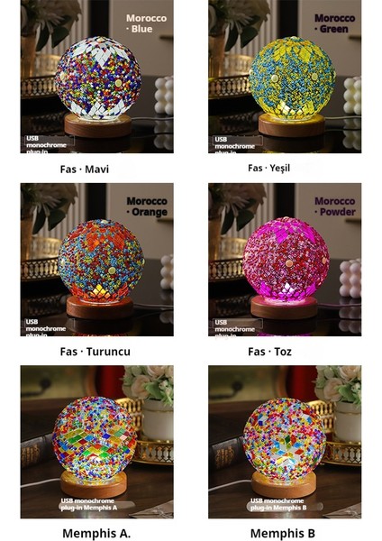 Barok Gece Lambası Romantik ve Özgür Bohem Yaratıcı Şarj Masa Lambası Dekoratif Cam Lamba (Yurt Dışından) fiyatları