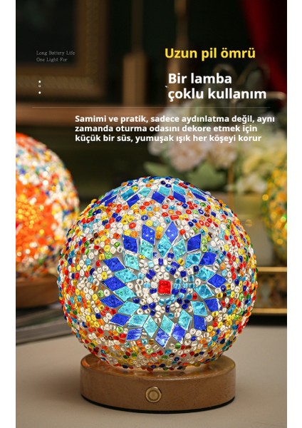 Barok Gece Lambası Romantik ve Özgür Bohem Yaratıcı Şarj Masa Lambası Dekoratif Cam Lamba (Yurt Dışından) fırsatları