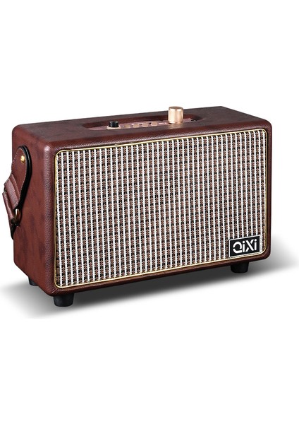 Kablosuz Yüksek Güçlü Bluetooth Hoparlör Deri Yaratıcı Mikrofon (Yurt Dışından)