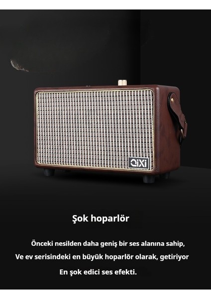 Kablosuz Yüksek Güçlü Bluetooth Hoparlör Deri Yaratıcı Mikrofon (Yurt Dışından) fiyatları